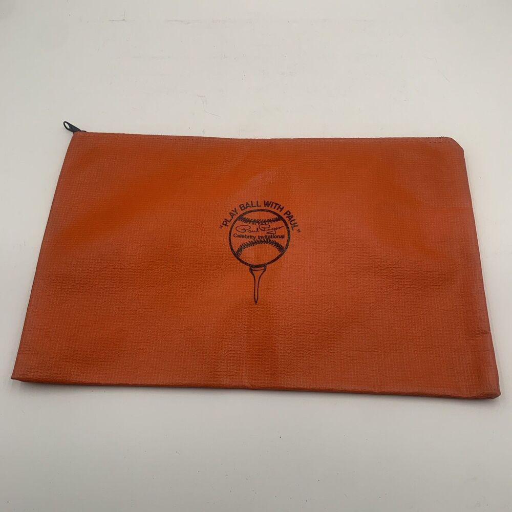 Extra Large Zippered Deposit Money Bag Pouch 11in x 17in. Paul Pryor Golf Tourny